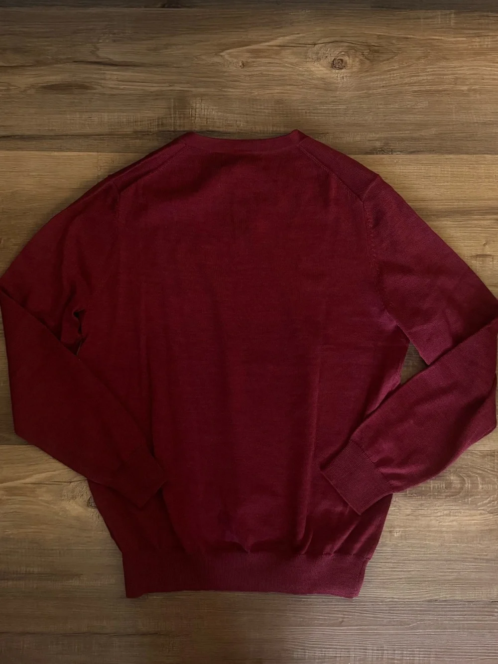Joseph Abboud Purple Men's Merino Wool V‎ Neck Sweater medium